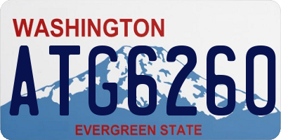 WA license plate ATG6260
