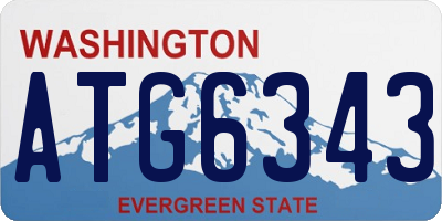 WA license plate ATG6343