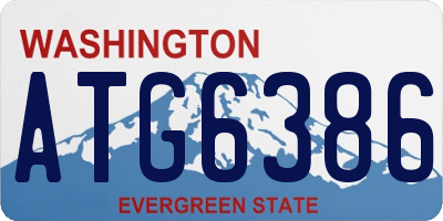 WA license plate ATG6386