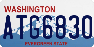 WA license plate ATG6830