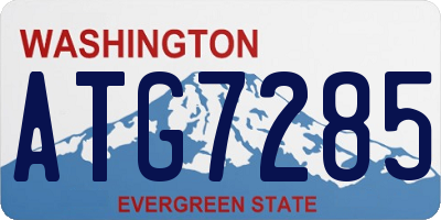 WA license plate ATG7285