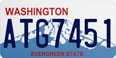 WA license plate ATG7451