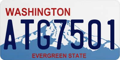 WA license plate ATG7501