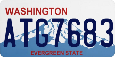 WA license plate ATG7683