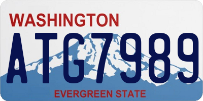 WA license plate ATG7989