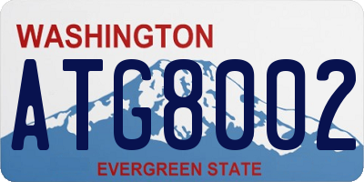 WA license plate ATG8002