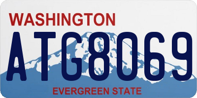 WA license plate ATG8069