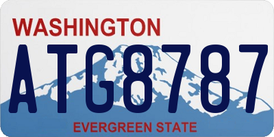 WA license plate ATG8787