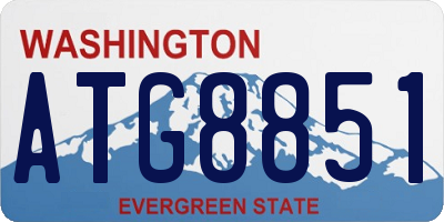 WA license plate ATG8851