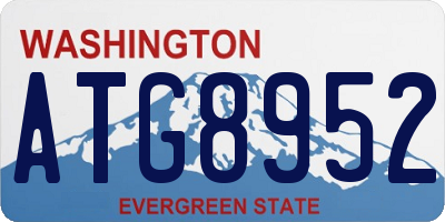 WA license plate ATG8952