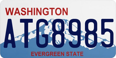WA license plate ATG8985