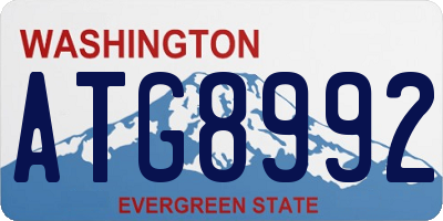 WA license plate ATG8992