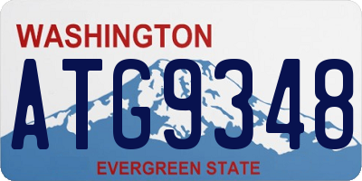 WA license plate ATG9348