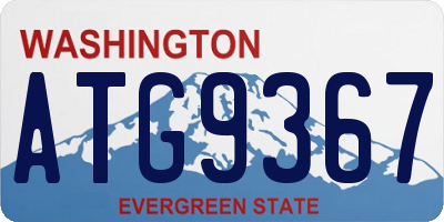 WA license plate ATG9367
