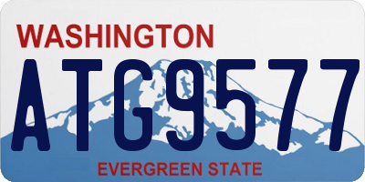 WA license plate ATG9577