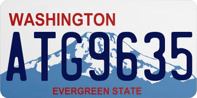 WA license plate ATG9635