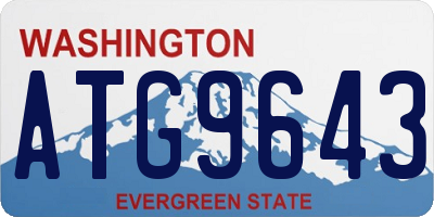 WA license plate ATG9643