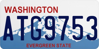 WA license plate ATG9753
