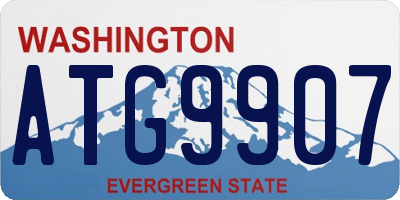 WA license plate ATG9907