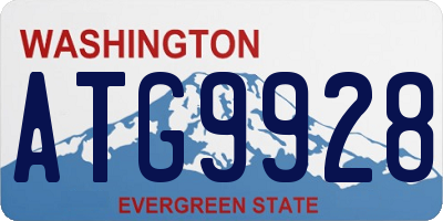 WA license plate ATG9928