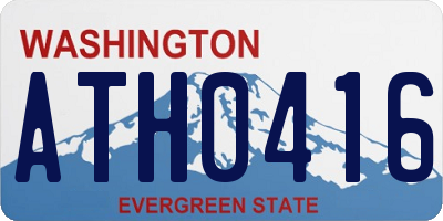 WA license plate ATH0416