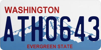 WA license plate ATH0643