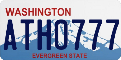 WA license plate ATH0777