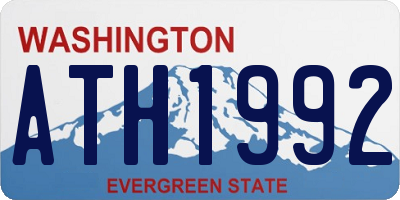 WA license plate ATH1992