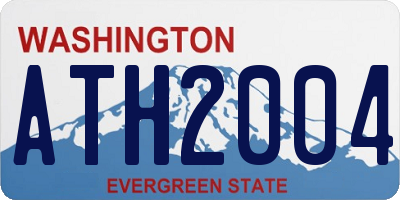 WA license plate ATH2004