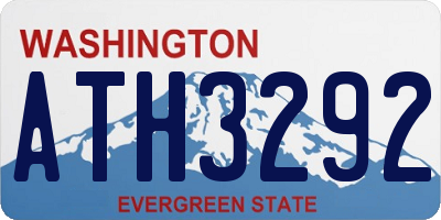 WA license plate ATH3292