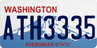 WA license plate ATH3335
