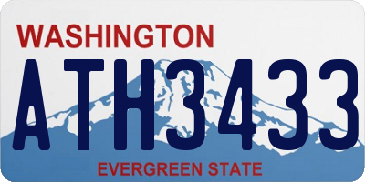 WA license plate ATH3433