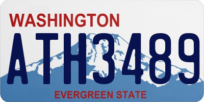 WA license plate ATH3489