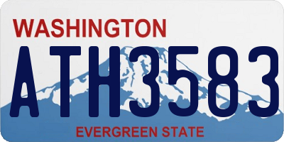 WA license plate ATH3583