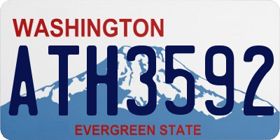 WA license plate ATH3592