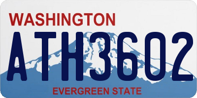 WA license plate ATH3602