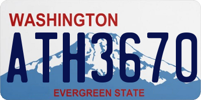 WA license plate ATH3670