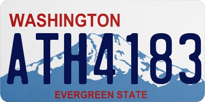 WA license plate ATH4183