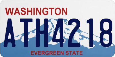 WA license plate ATH4218