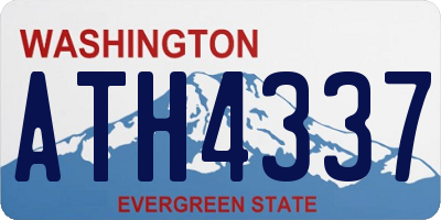 WA license plate ATH4337