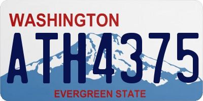 WA license plate ATH4375