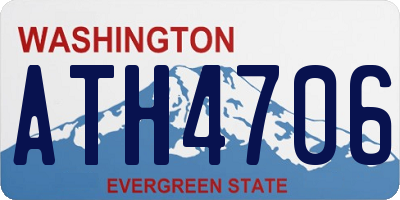 WA license plate ATH4706