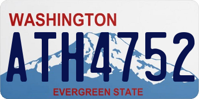 WA license plate ATH4752