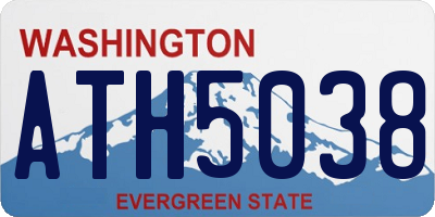 WA license plate ATH5038