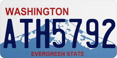 WA license plate ATH5792