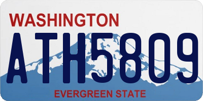 WA license plate ATH5809