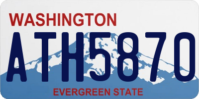 WA license plate ATH5870