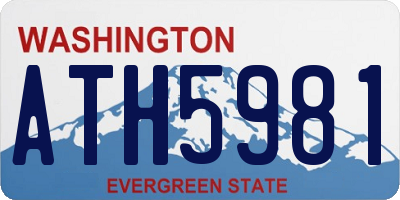 WA license plate ATH5981