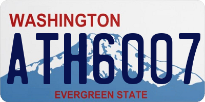 WA license plate ATH6007