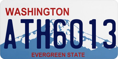 WA license plate ATH6013